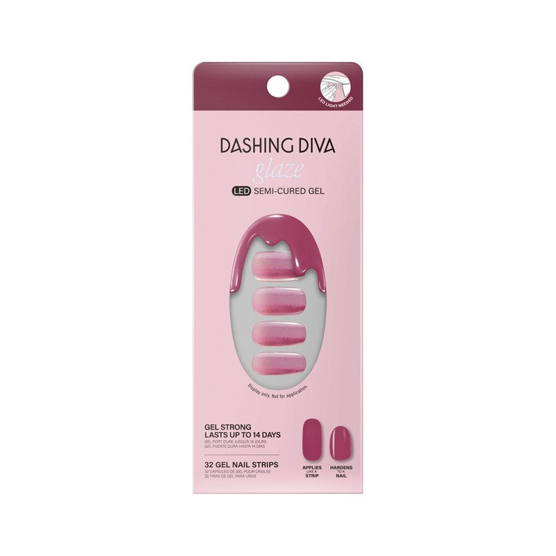 Sangria Glaze Semi-Cured Gel Nail Stickers - 32 Count