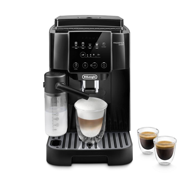 Automatic Espresso Machine with Milk Frother & Grinder - 5 One-Touch Recipes
