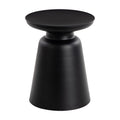 Black Metal Accent Table with Bell Shaped Base - 15" x 19"