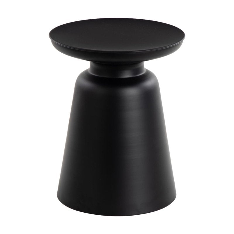 Black Metal Accent Table with Bell Shaped Base - 15" x 19"