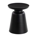 Black Metal Accent Table with Bell Shaped Base - 15" x 19"