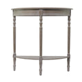 Half-Round Solid Pine Wood Console Table - 32" x 12" x 32"