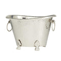 Oval Aluminum Metal Ice Bucket for 6 Bottles - 13.90" x 10.50" x 9.15"