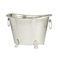 Oval Aluminum Metal Ice Bucket - 6 Bottle Capacity, 15.85" x 12.40" x 10.85"