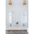 Decor Wonderland Sydney Mini 28x22 Inch Frameless Bathroom Mirror - Beveled Edge, Humidity Resistant