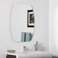 Decor Wonderland Sydney Mini Frameless Beveled Bathroom Mirror 31.5 x 23.6 in