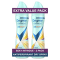 Degree Women Antiperspirant Deodorant Dry Spray, Sexy Intrigue - 3.8 oz Twin Pack