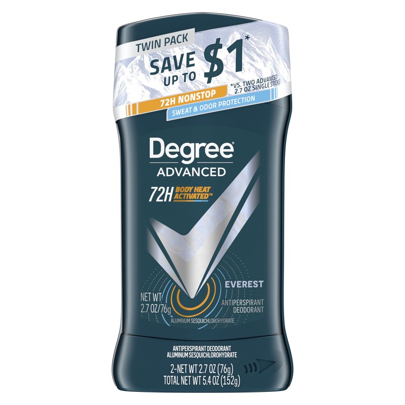 Long Lasting Antiperspirant Deodorant Stick Twin Pack - Everest