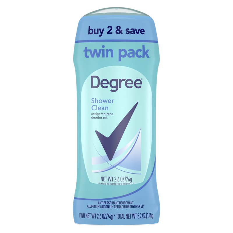 Antiperspirant Deodorant for Women, Shower Clean Scent, 2.6 oz (2 Pack)