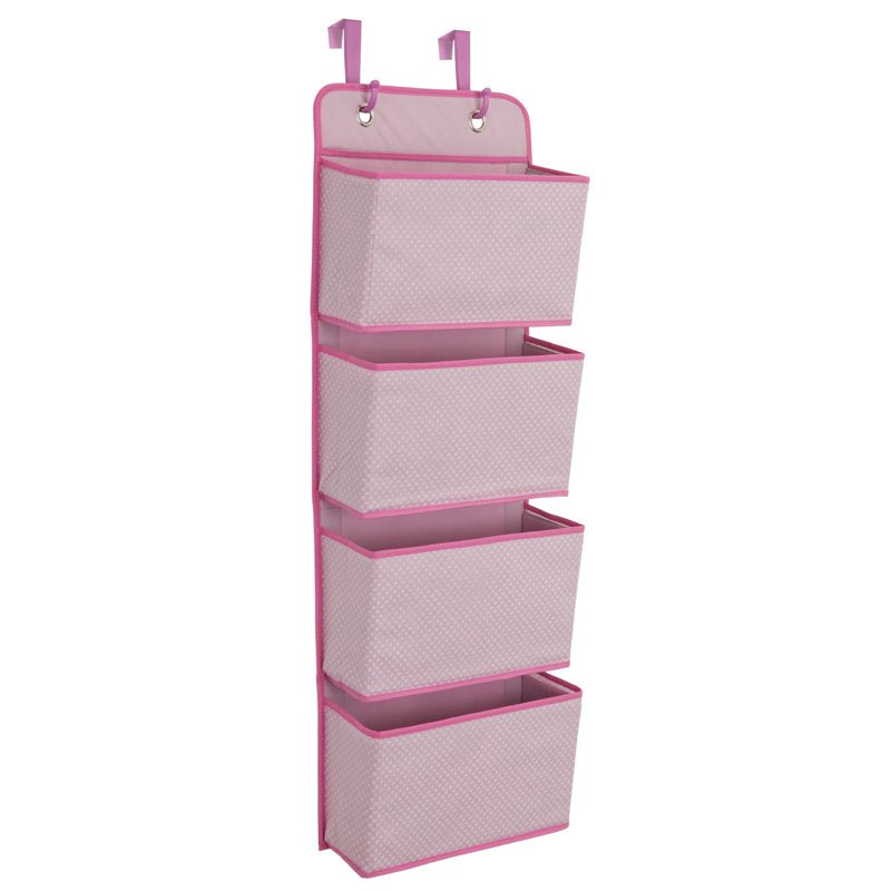 Delta Children 4-Pocket Hanging Wall Organizer - Barely Pink