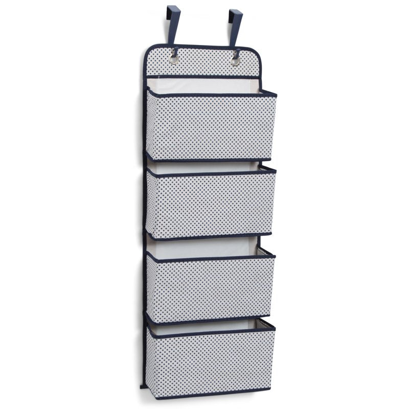 Delta Children 4-Pocket Hanging Wall Organizer Navy Blue - Nursery Storage