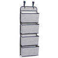 Delta Children 4-Pocket Hanging Wall Organizer Navy Blue - Nursery Storage