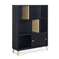 Essex Storage Bookcase - Greenguard Gold Certified, Ebony Black & Natural
