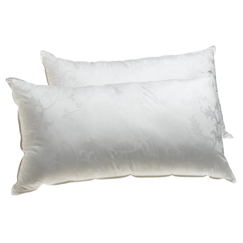King Cooling Gel Fiber Bed Pillow Set - Luxury Hotel Quality, Hypoallergenic, White - Pack of 2