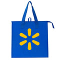 Insulated Reusable Shopping Bag with Zipper - Blue, 24 L