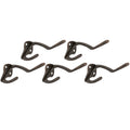 Design House 5-Pack 3-Inch Double Hooks for Bath, Closet, Kitchen - Oil Rubbed Bronze