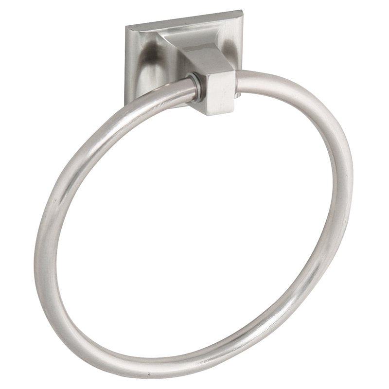 Wall Mounted Bathroom Towel Ring - Satin Nickel, 6-Inch, Classic Design with Concealed Mount