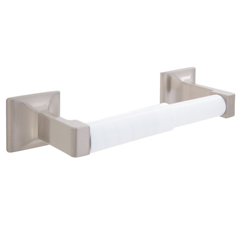 Design House Millbridge Wall Mount Metal Toilet Paper Holder Satin Nickel