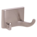 Satin Nickel Double Robe Hook - Classic Wall Mount Bathroom & Bedroom Accessory