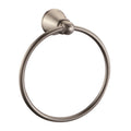 Brushed Nickel Towel Ring for Bathroom - Transitional Wall Mount