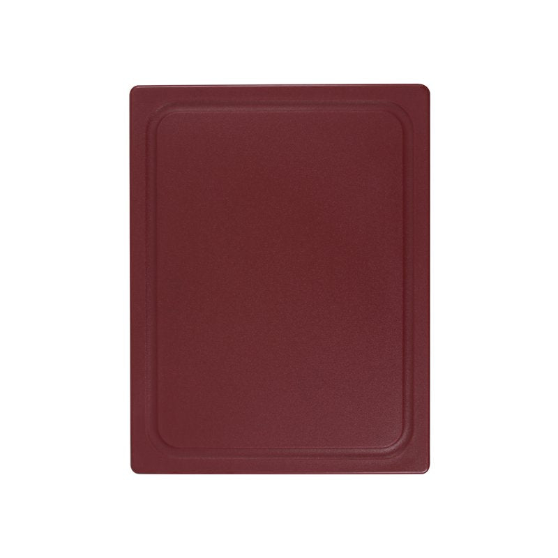 10 x 13 Poly Cutting Board with Juice Well - Merlot Color