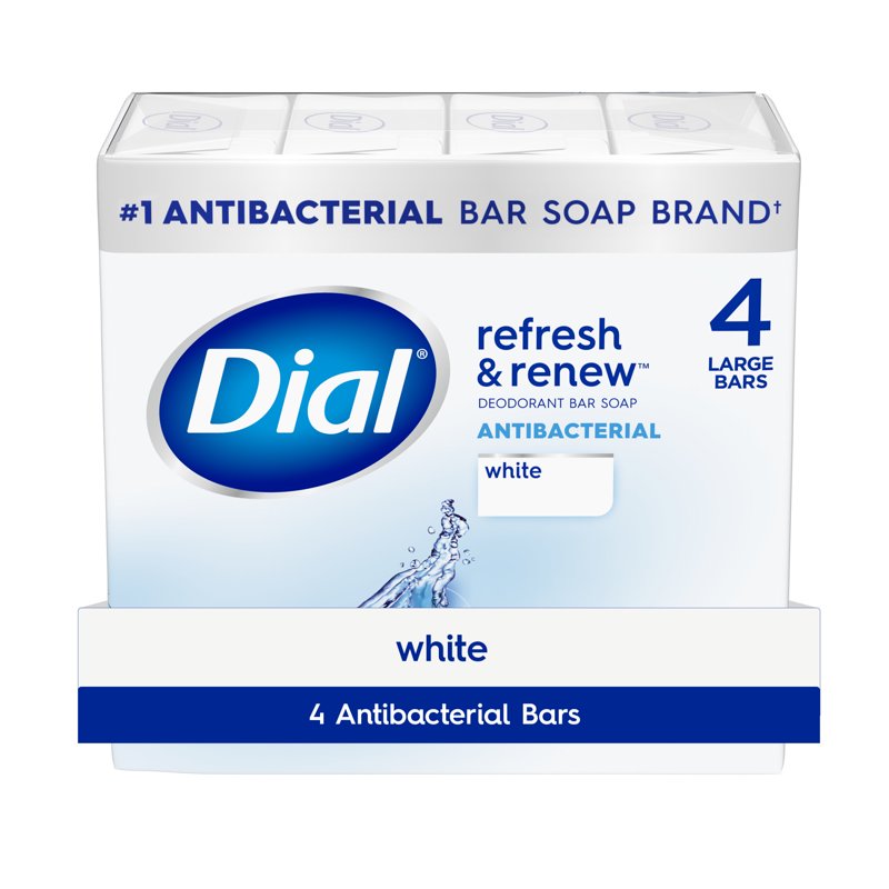 Antibacterial Bar Soap - Refresh & Renew White, 4 oz (4 Bars)
