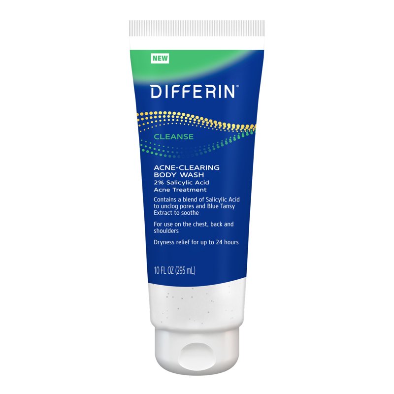 Acne Clearing Body Wash - 2% Salicylic Acid, Cream-to-Lather Cleanser, Daily Use, 10 fl oz