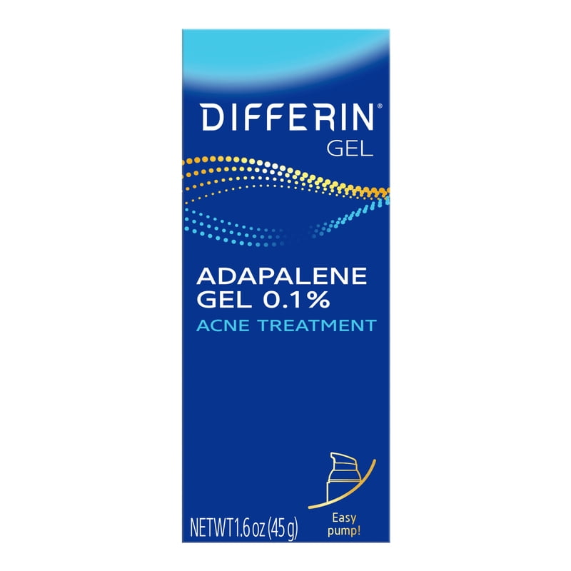 Adapalene 0.1% Acne Treatment Gel - Prescription Strength Formula, 1.6 oz