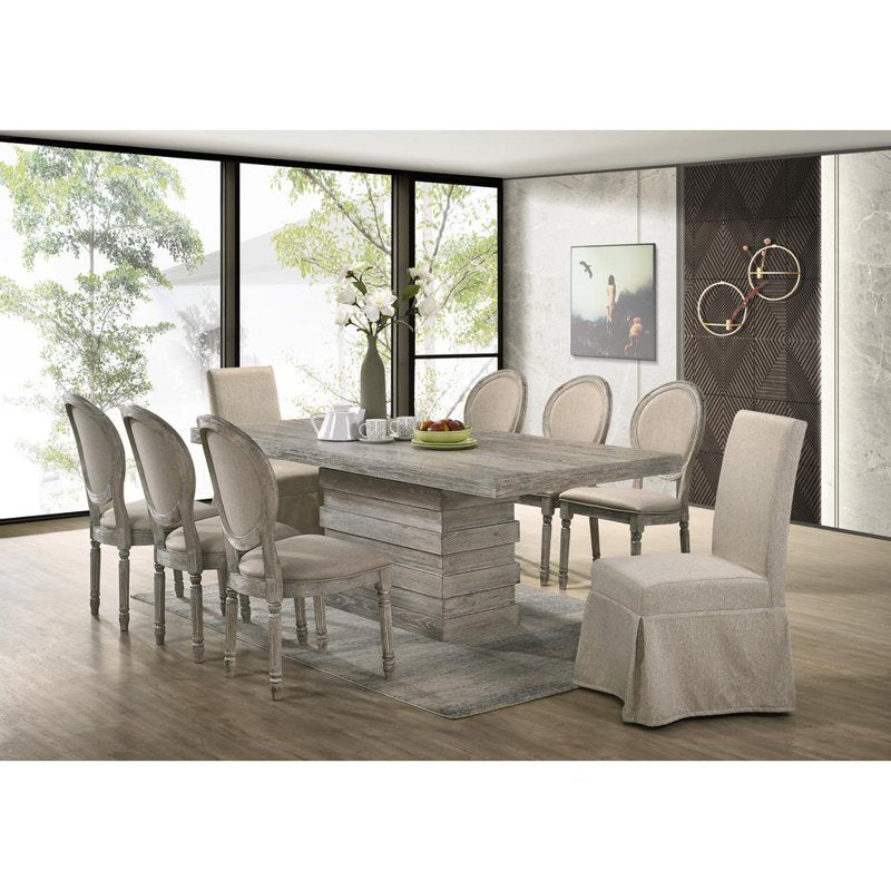 Faustine Dining Table - Salvaged Light Oak Finish