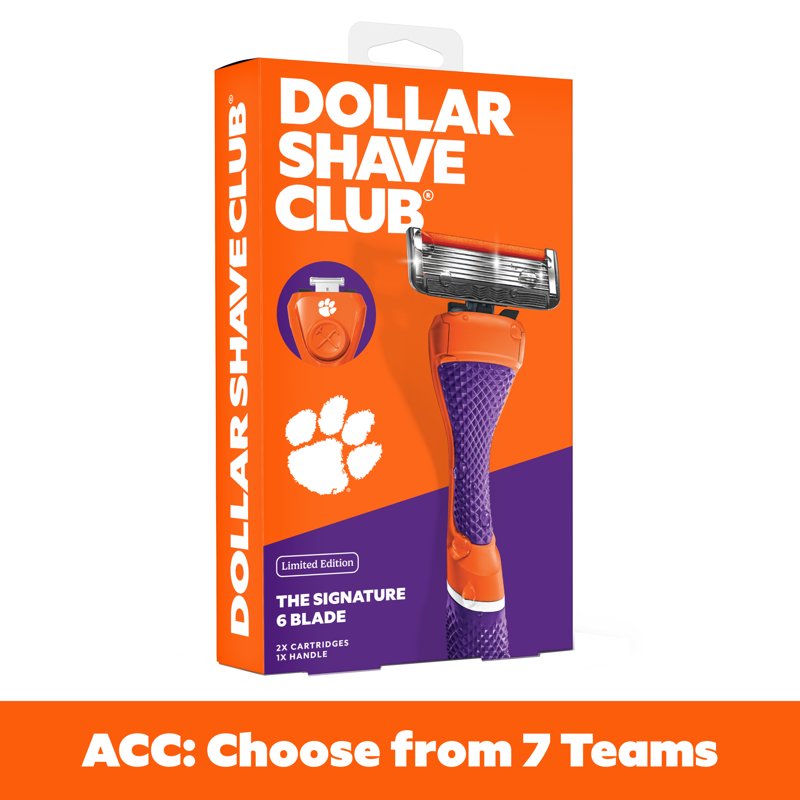 College Razor Starter Set with Diamond Grip Handle & 6 Blades