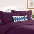 Double Brushed Microfiber King Purple Bedding Set - Elegant Comfort