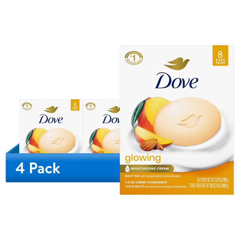 Moisturizing Beauty Bar Soap for Face and Body - Gentle Skin Cleanser