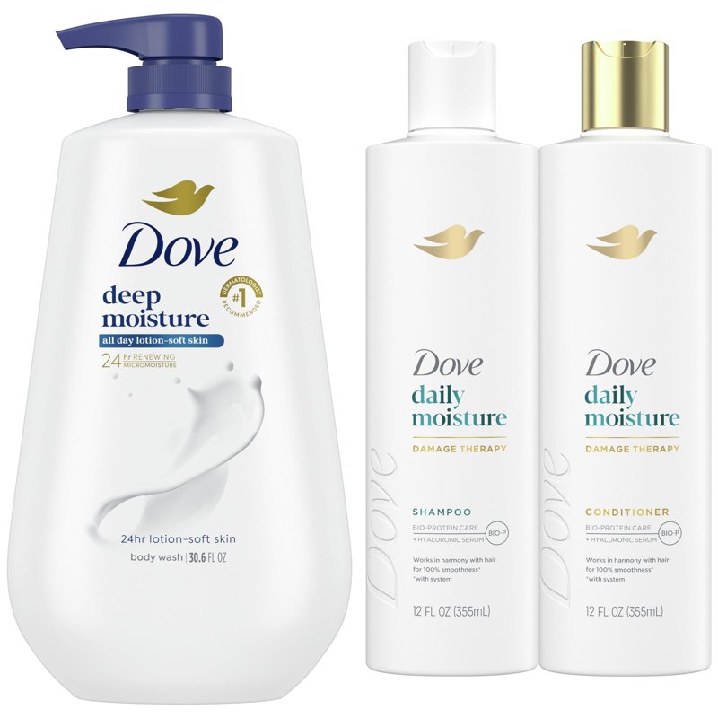 Dove Daily Hydration & Deep Moisture Regimen Pack - 3 Count