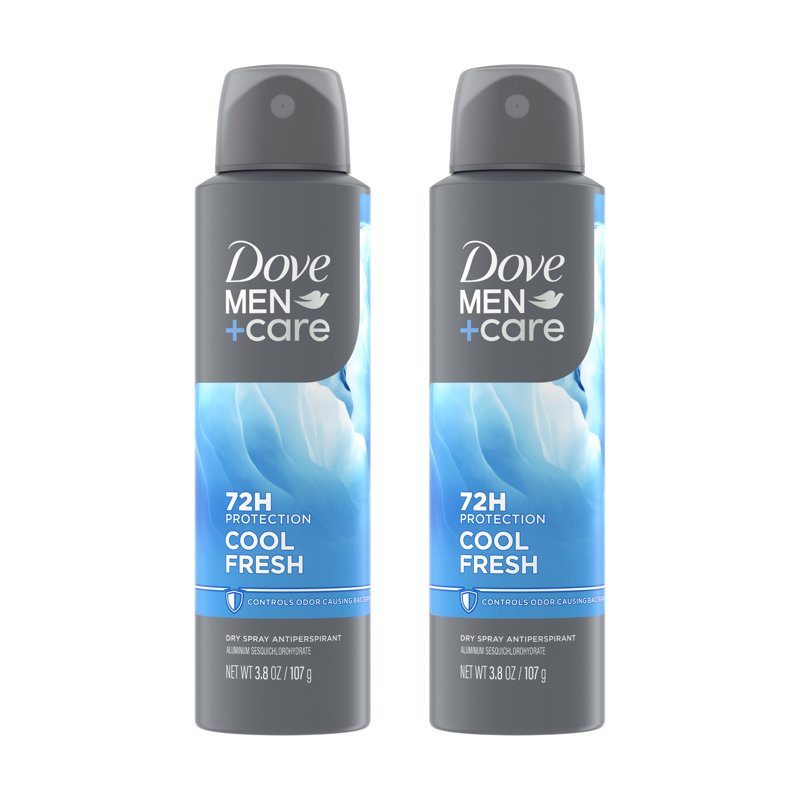 Cool Fresh Antiperspirant Deodorant Spray for Men - 72-Hour Protection, 3.8 oz Twin Pack