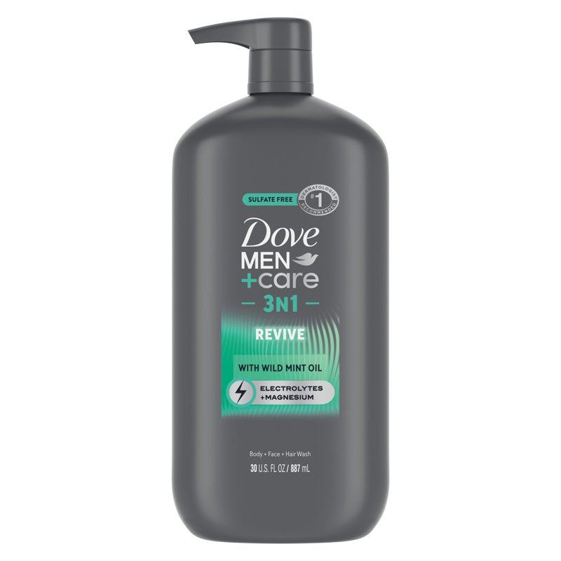 3N1 Moisturizing Body and Face Wash for Men with Tea Tree Oil - 30 fl oz