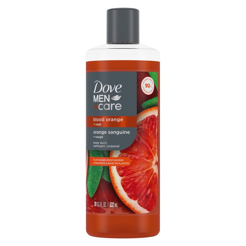 Blood Orange & Sage Body Wash for Men - Plant-Based Cleansers, 18 fl oz