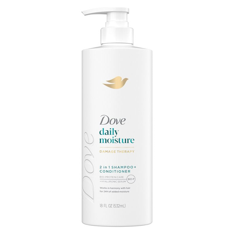 Dove Daily Moisture 2in1 Shampoo & Conditioner for Dry Hair, 18 Fl Oz