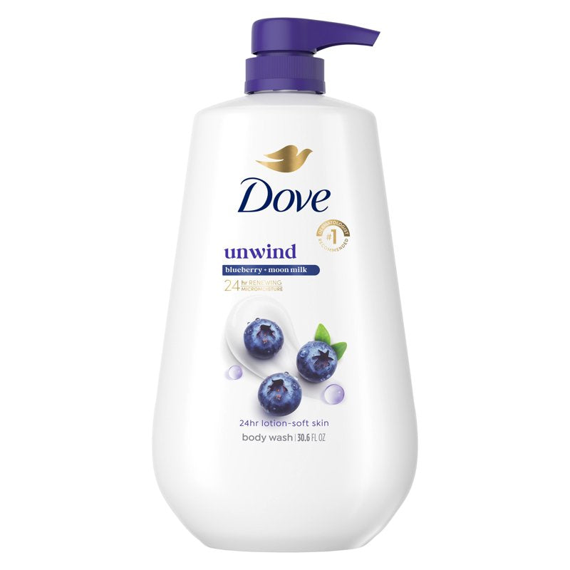 Dove Unwinding Body Wash with Blueberry & Moon Milk - 30.6 Fl Oz