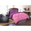 Cal King Down Alternative Comforter Set Pink & Purple Reversible 3pc
