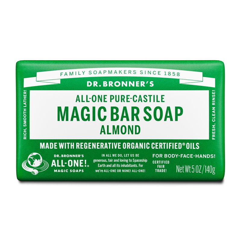 Almond Pure-Castile Bar Soap - 5 oz, Vegan & Organic