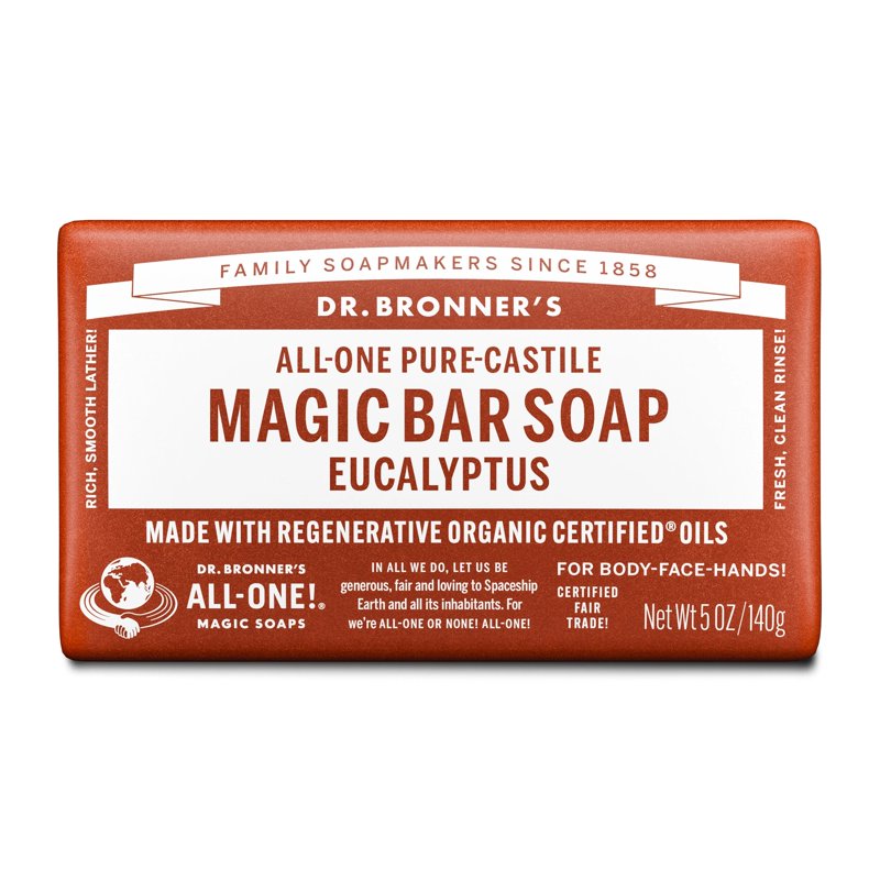 Eucalyptus Pure-Castile Bar Soap - 5 oz, Vegan & Cruelty-Free