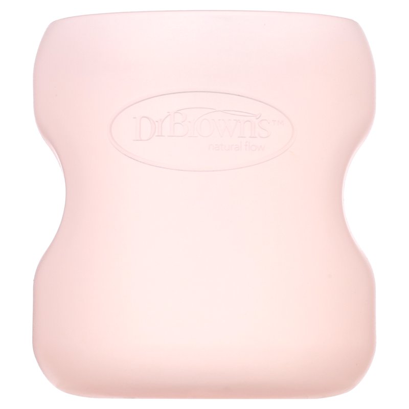Wide-Neck Silicone Sleeve for 5 oz Glass Baby Bottles - Pink