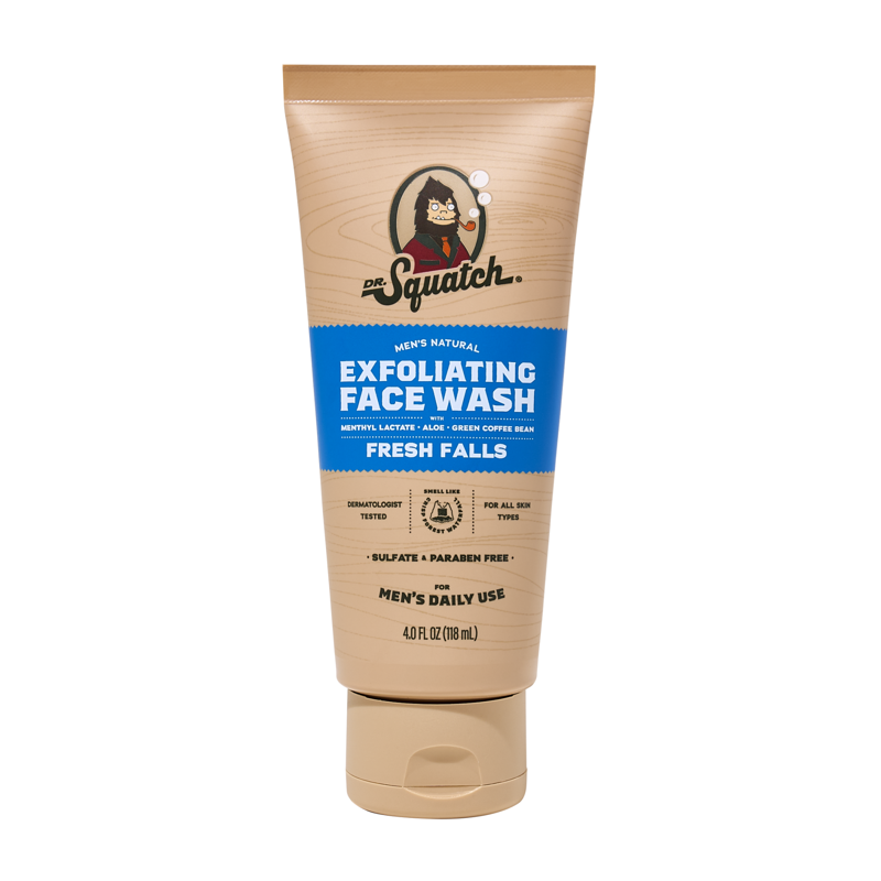 Natural Exfoliating Face Wash for Men - Deep Cleansing & Hydrating, 4 oz