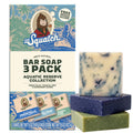 Natural Men's Bar Soap 3-Pack - Cold Process Body Soap for All Skin Types