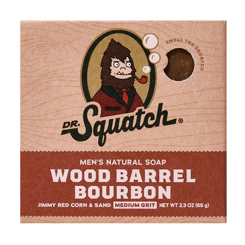 Natural Bar Soap for Men - Wood Barrel Bourbon Scented Travel Size 2.3 oz
