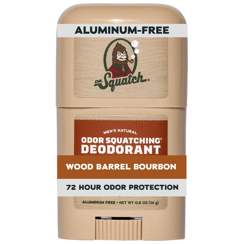 Natural Aluminum-Free Deodorant for Men - Wood Barrel Bourbon, 0.5 oz