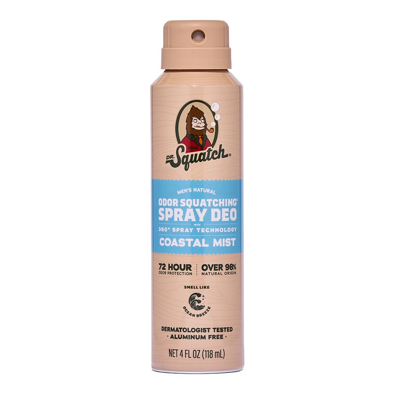 Natural Aluminum-Free Men's Spray Deodorant - Coastal Mist, 4 fl oz