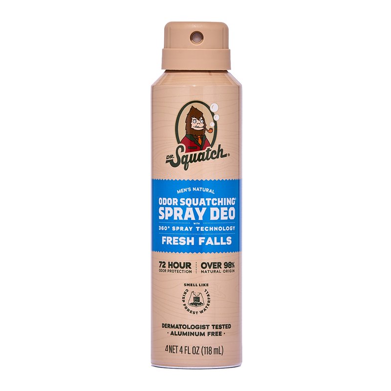 Natural Aluminum-Free Spray Deodorant for Men - Fresh Falls, 4 fl oz