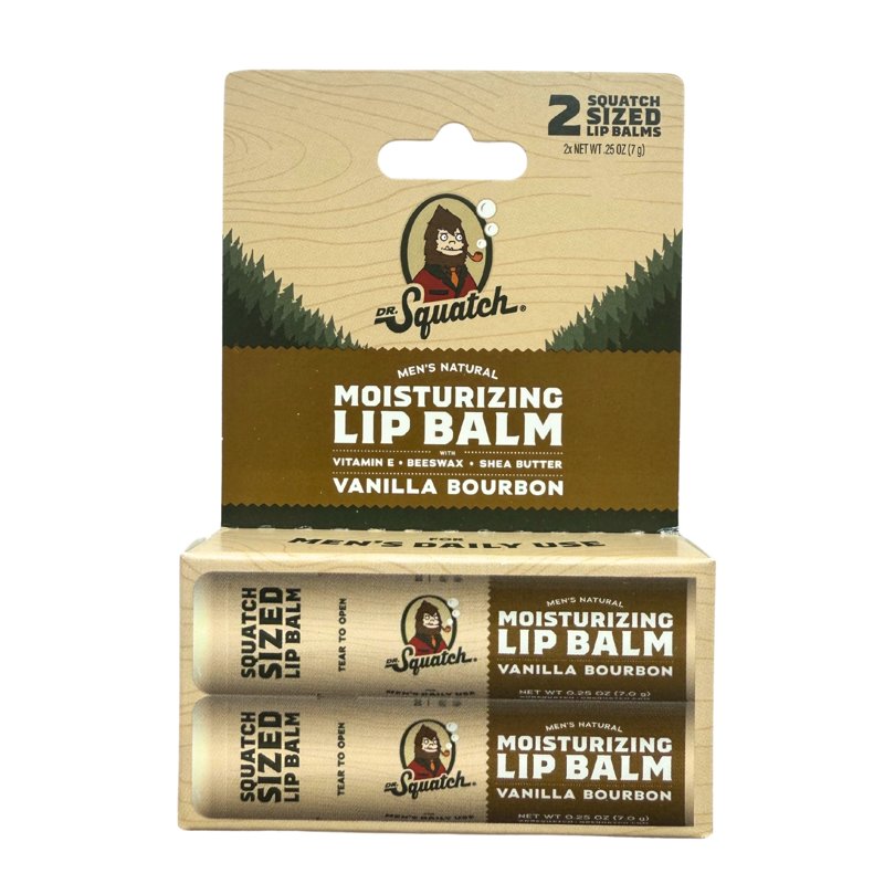 Natural Moisturizing Lip Balm for Men - Vanilla Bourbon Shea Butter