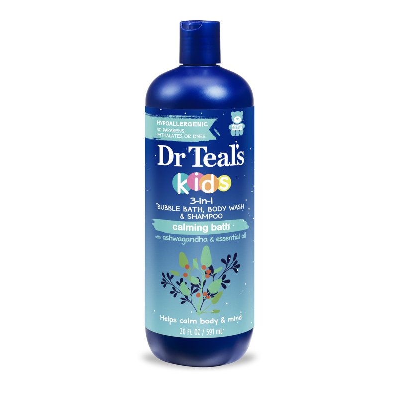 3-in-1 Kids Bubble Bath, Body Wash & Shampoo with Ashwagandha - 20 fl oz